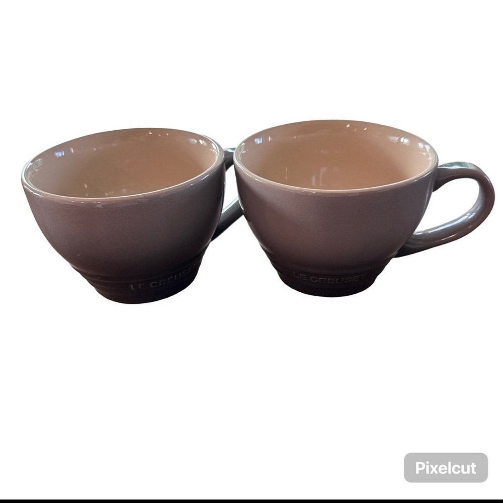 Le Creuset 2 Bistro Mugs Oyster